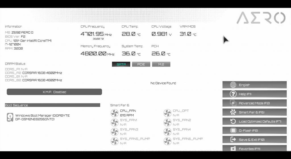 Gigabyte Z690 AERO G BIOS