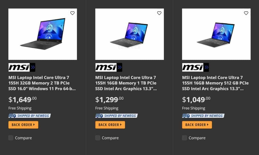 Intel Core Ultra 5 125H & Ultra 7 155H Lenovo Yoga laptops listed