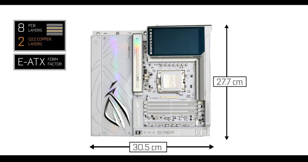 ROG CROSSHAIR X870E GLACIAL - PCB