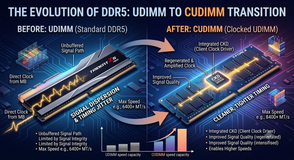 CUDIMM versus UDIMM